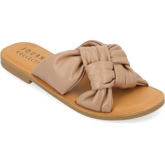 NWOT JOURNEE COLLECTION Tru Comfort Kianna Sandal Brown 7.5 Boho Cottagecore - Picture 2 of 10